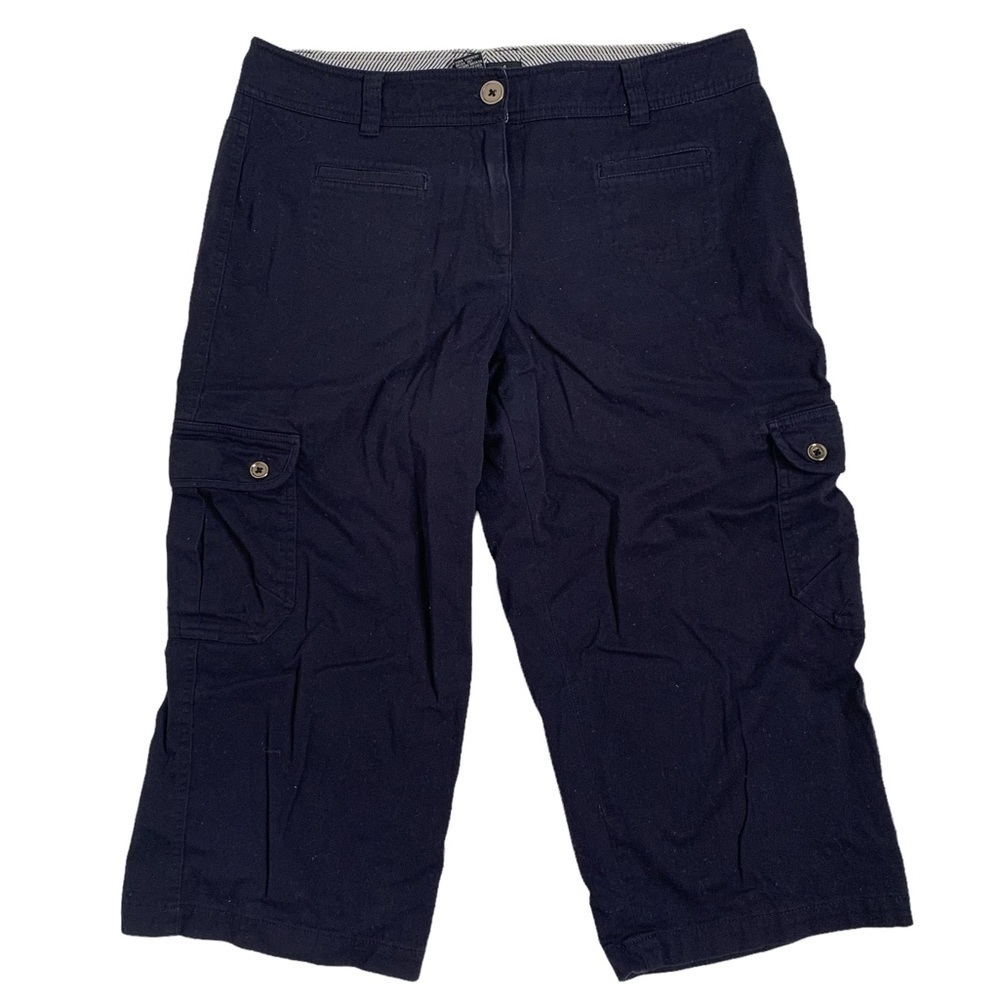 Sandro Sportswear Women’s Navy Blue Long Length Cargo Shorts